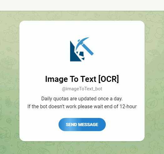Usando Telegram Ocr 1