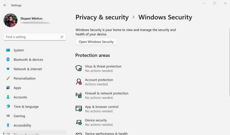 menu sicurezza di windows