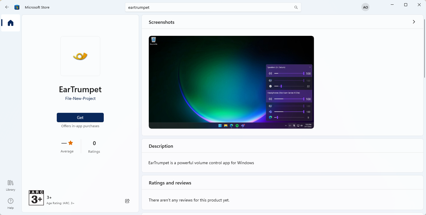 EarTrumpet Windows 11