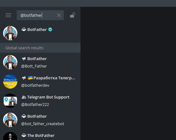 Usando Telegram Crea Bot 1