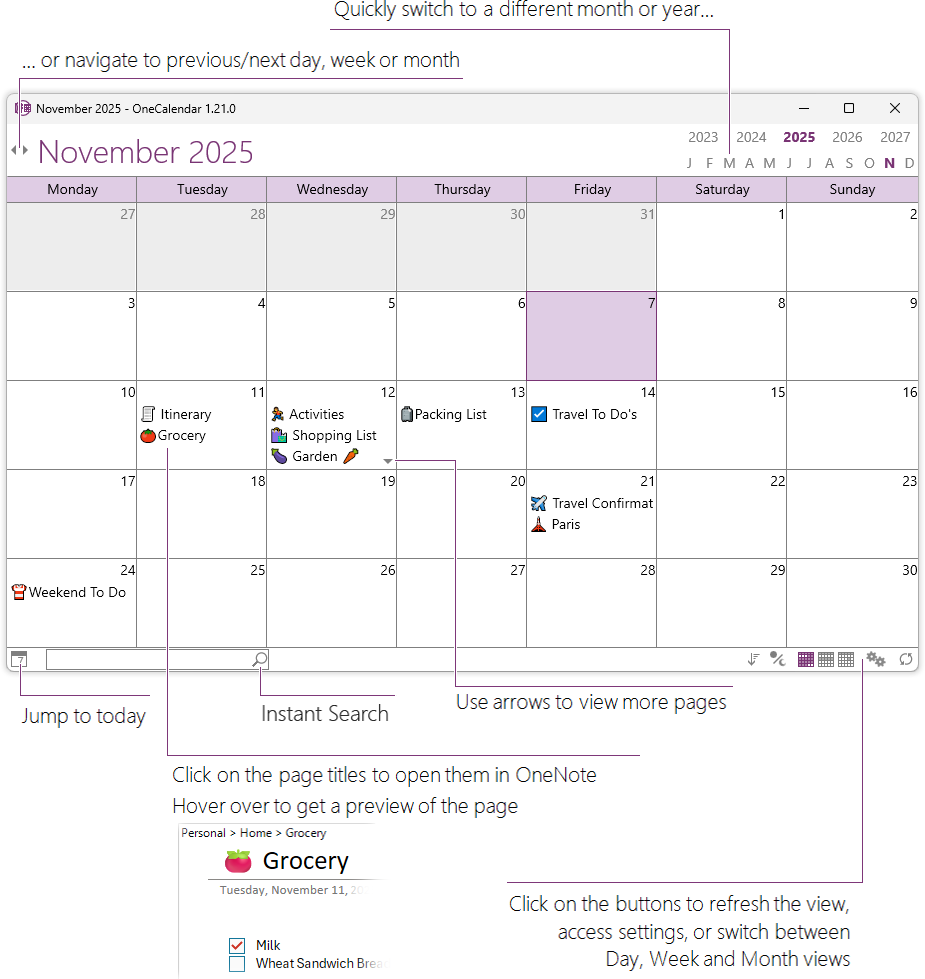 OneCalendar Screenshot