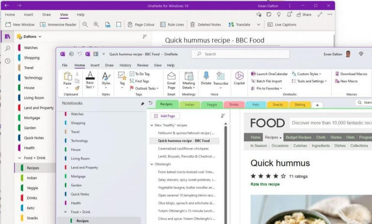 OneNote und OneNote für Windows 10