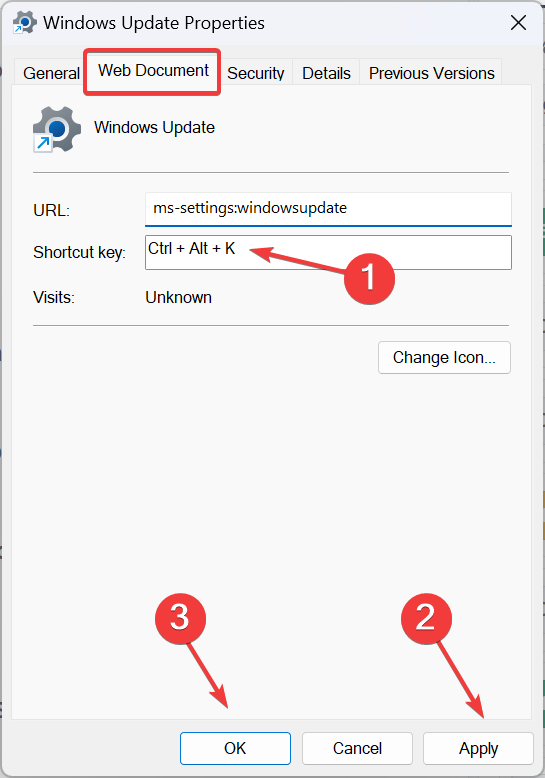 Tastenkombination für Einstellungen erstellen in Windows 11