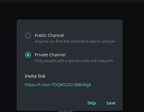 Usando Telegram Crea Canale Privato 3