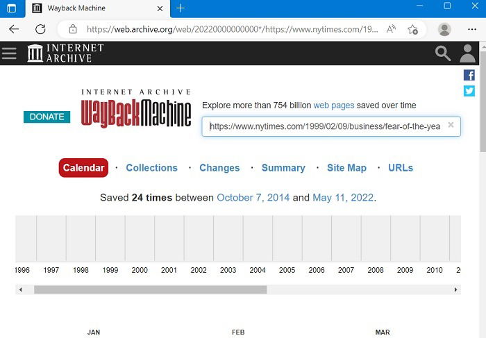 Deep Web-Suchmaschinen Die Wayback Machine