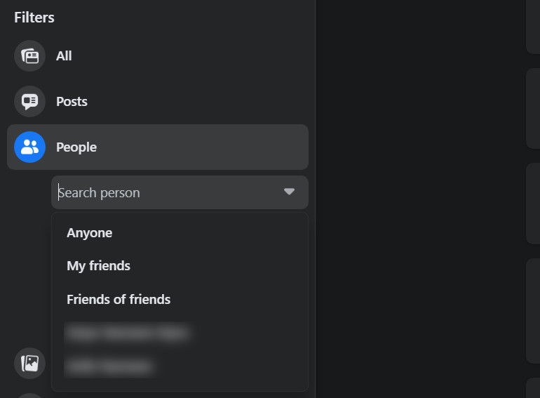 Nach Personen auf Facebook suchen