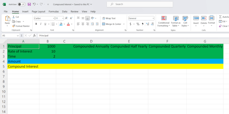 Criar uma Calculadora de Juros Compostos no Excel