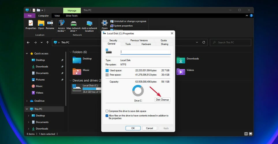 cómo hacer limpieza de disco windows 11