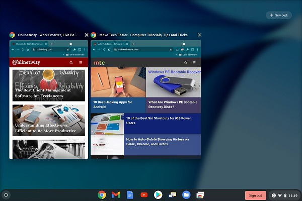 Chromebookで分割画面モードを有効にする方法5