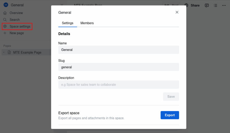 Space Settings