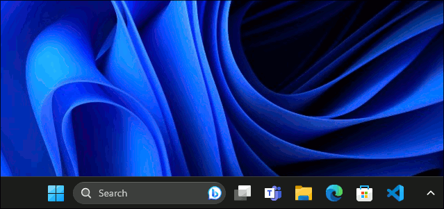 La icónica barra de tareas de Windows 11.