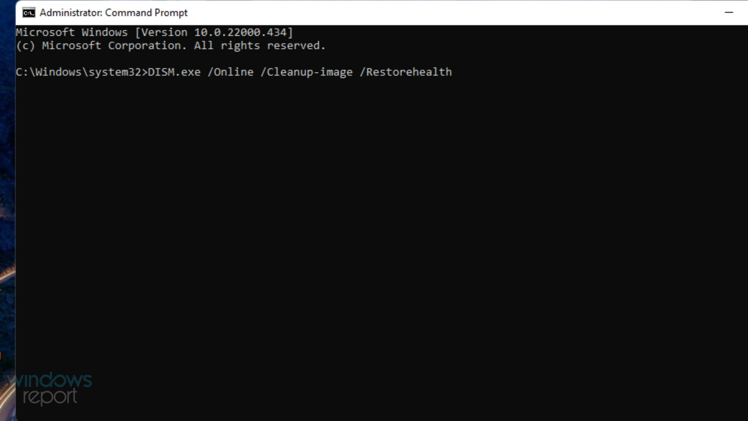 배포 이미지 명령 Windows 오류 보고서 이벤트 ID 1001
