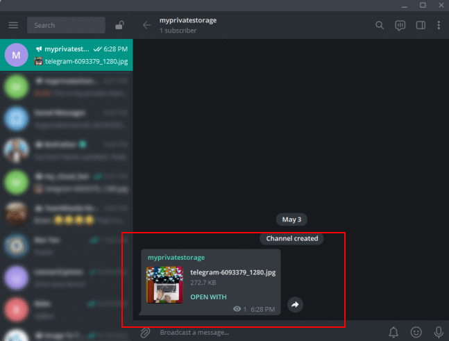 Usando Telegram Crea Canale Privato 5