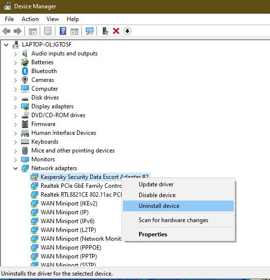 Cómo solucionar el error de fallo en el estado de energía del controlador en Windows 10 Desinstalar