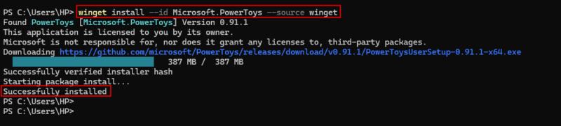 Install Powertoys