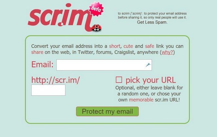 Spam vermeiden scrim