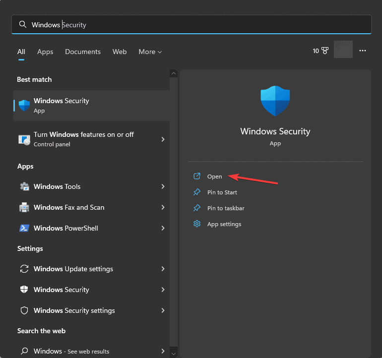 Windows Security open Windows key hsmgr64.exe