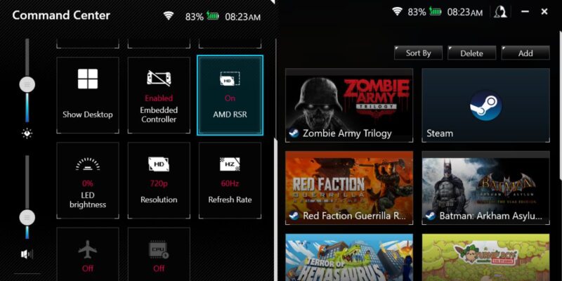 Rog Ally Amd Rsr Command Center Activar