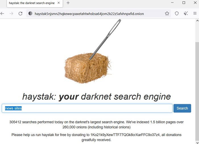 Deep Web-Suchmaschinen Haystak