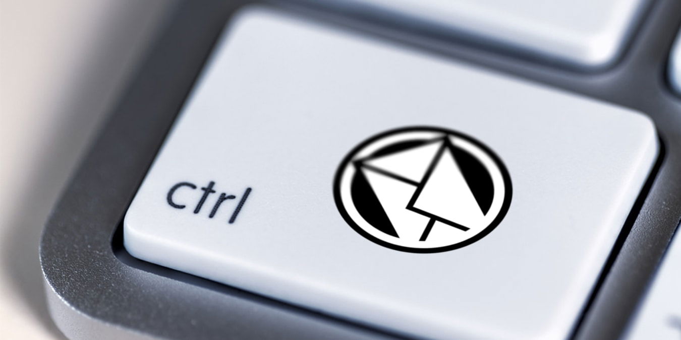 Pulsante di controllo con un'icona email sopra