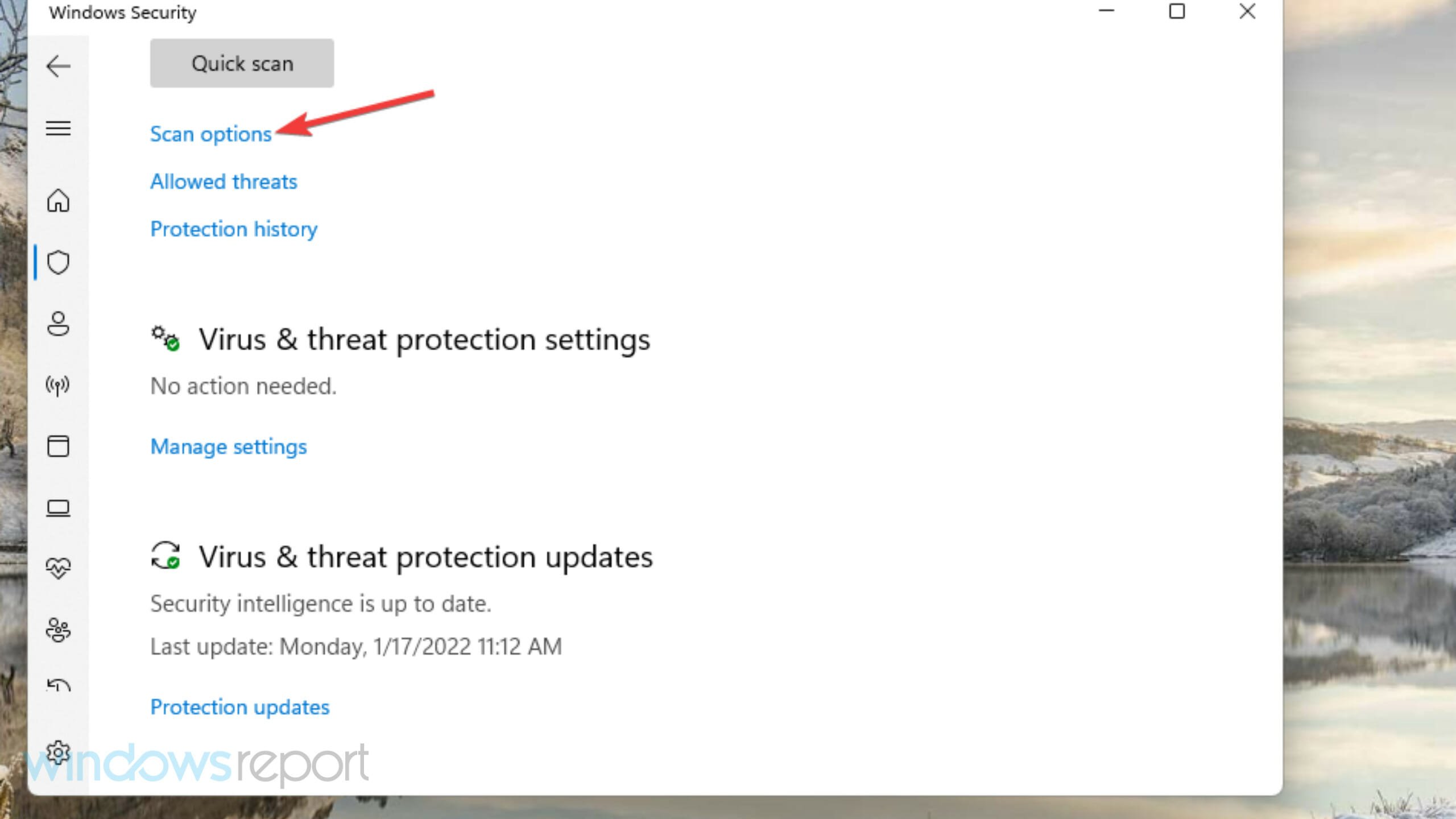 스캔 옵션 Windows 오류 보고서 이벤트 ID 1001