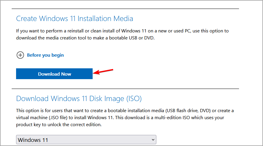 Windows 11ブータブルUSBメディア作成ツール