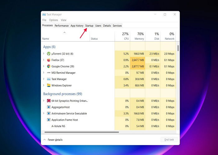 Ottimizza Windows 11 Scheda Avvio