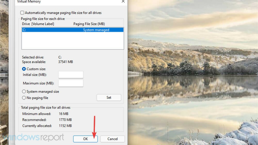확인 버튼 Windows 오류 보고서 이벤트 ID 1001