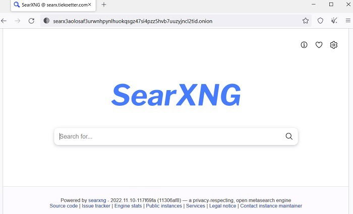 Deep Web-Suchmaschinen Searxng