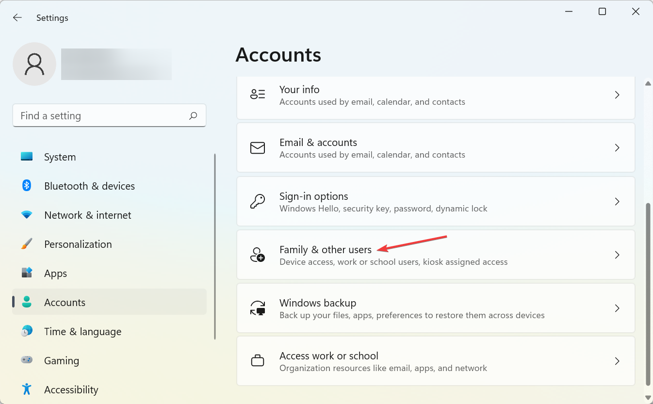Family & other users