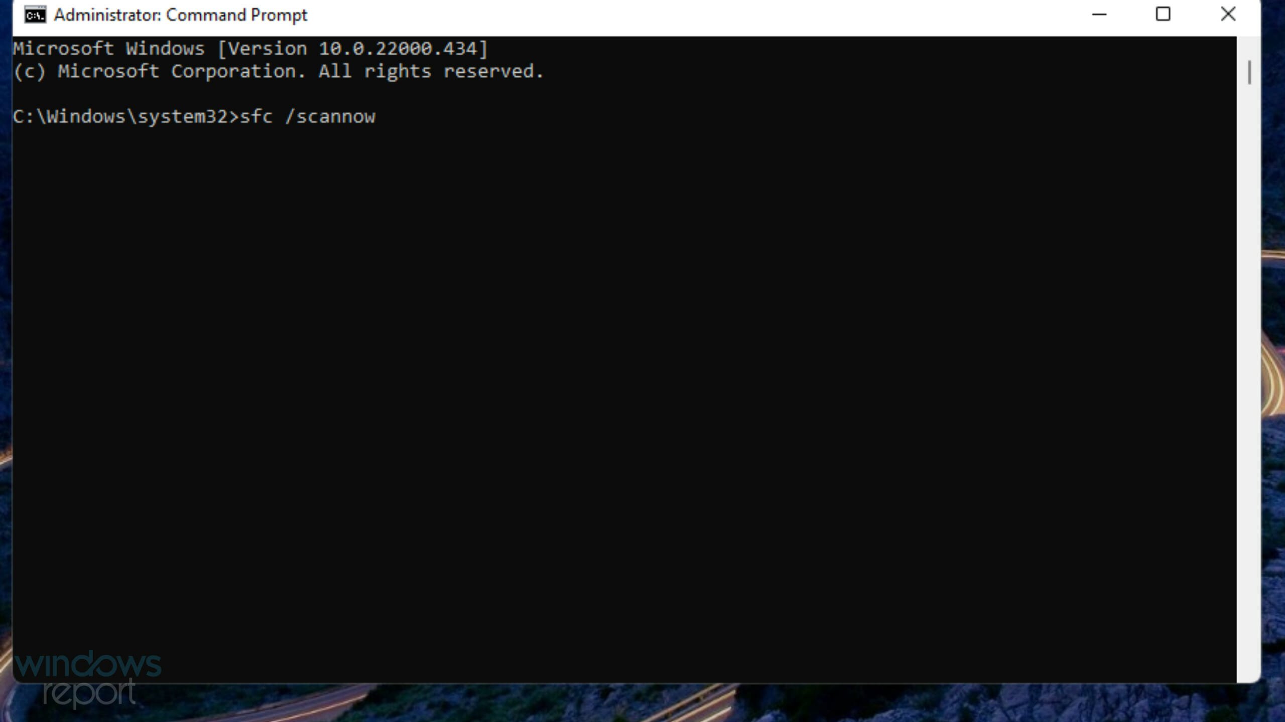 SFC 명령 Windows 오류 보고서 이벤트 ID 1001