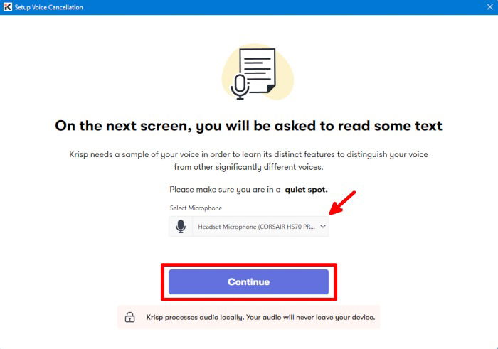 Krisp Preferences Setup Voice Cancellation Mic