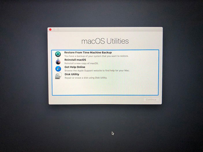 Режим восстановления для исправления Mac, который не запускается
