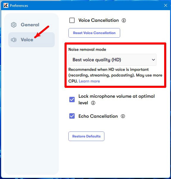 Krisp Hd Voice